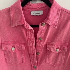 Denim dress washed pink